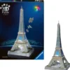 Palapeli Ravensburger 216 palaa Iconics La Tour Eiffel valolla