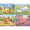 Palapeli Ravensburger 2/4/6/8 palaa Farm Animal Families