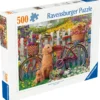 Palapeli Ravensburger 500 palaa Cute Dogs In The Garden