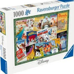 Palapeli Ravensburger 1000 palaa Disney Vintage Movie Post.