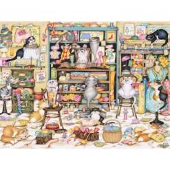 Palapeli Ravensburger 1000 palaa Crazy Cats Haberdashery