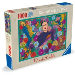 Palapeli Ravensburger 1000 palaa Frida Kahlo’s Paradise: Parrot, Monkey and Blooms