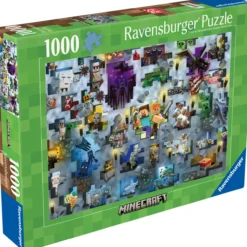 Palapeli Ravensburger 1000 palaa Minecraft Mobs