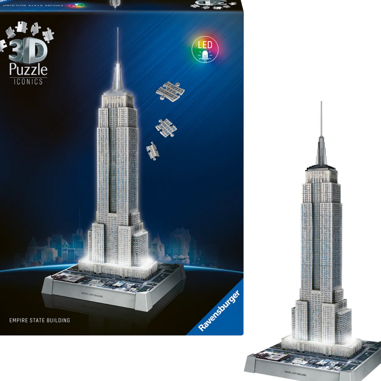 Palapeli Ravensburger 216 palaa Iconics Empire State Building valolla