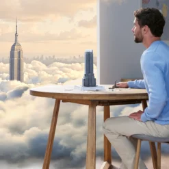 Palapeli Ravensburger 216 palaa Iconics Empire State Building valolla