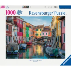 Palapeli Ravensburger 1000 palaa Burano Canal, Venice