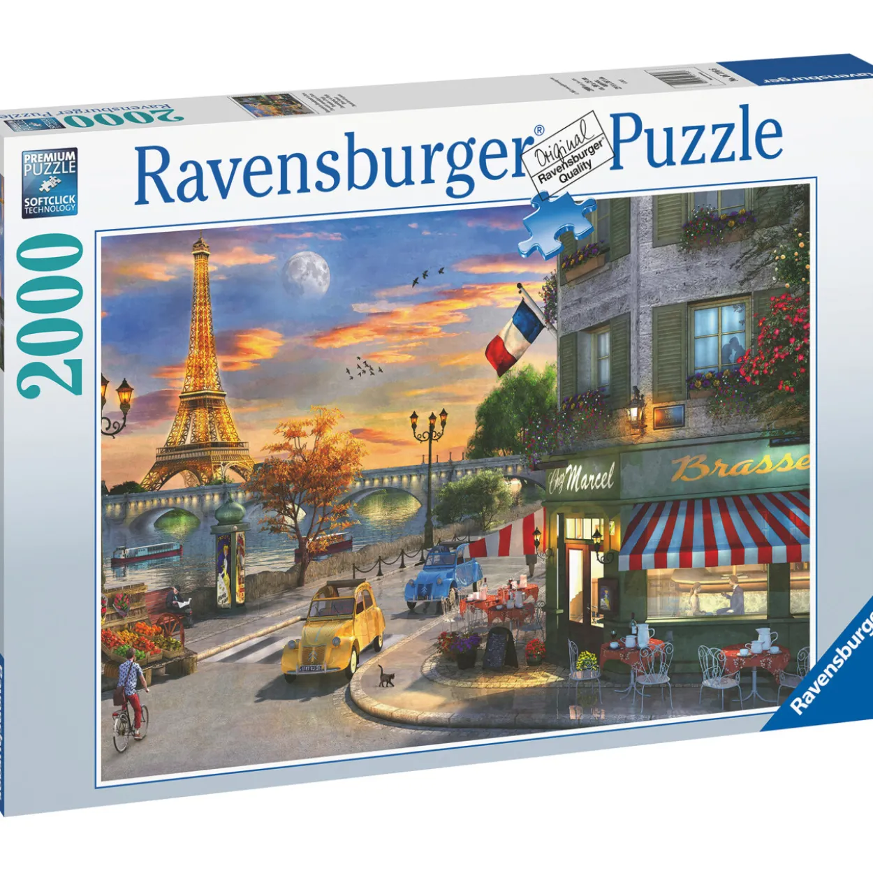Palapeli Ravensburger Paris Sunset 2000 palaa