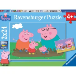 Palapeli Ravensburger Peppa Pig Happy Family Life 2x24 palaa