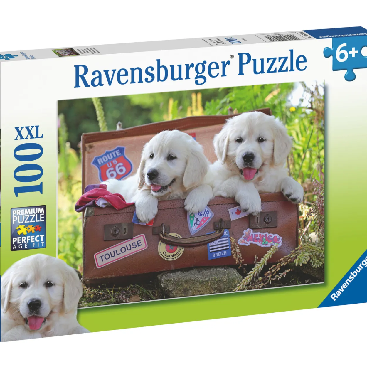 Palapeli Ravensburger Traveling Pups 100 palaa