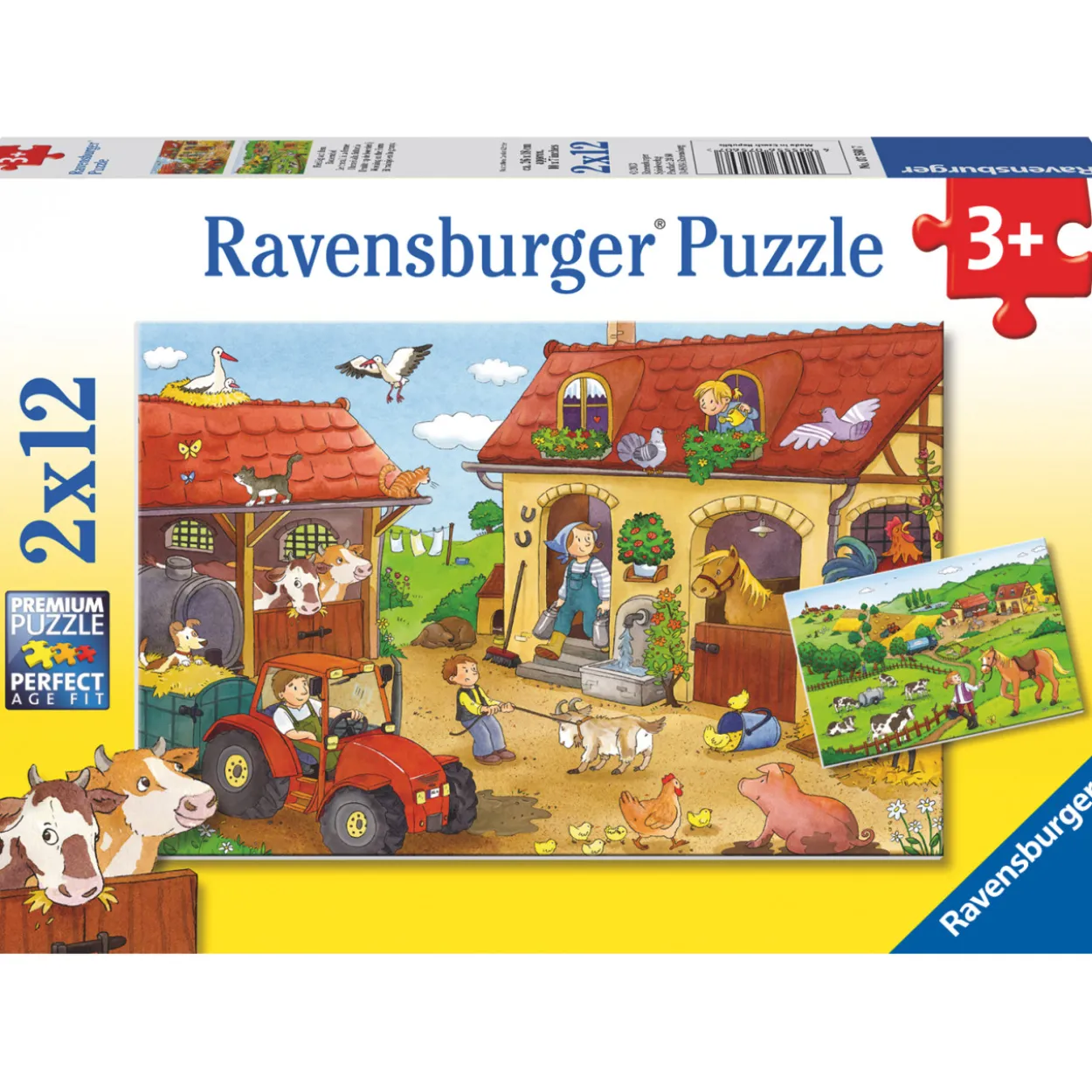 Palapeli Ravensburger Working on the Farm 2x12 palaa