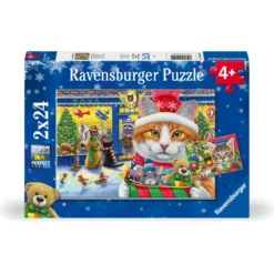 Palapeli Ravensburger 2 x 24 Christmas Kitties
