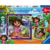 Palapeli Ravensburger 3 x 49 palaa Dora the Explorer