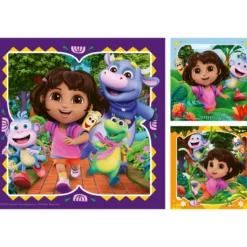 Palapeli Ravensburger 3 x 49 palaa Dora the Explorer