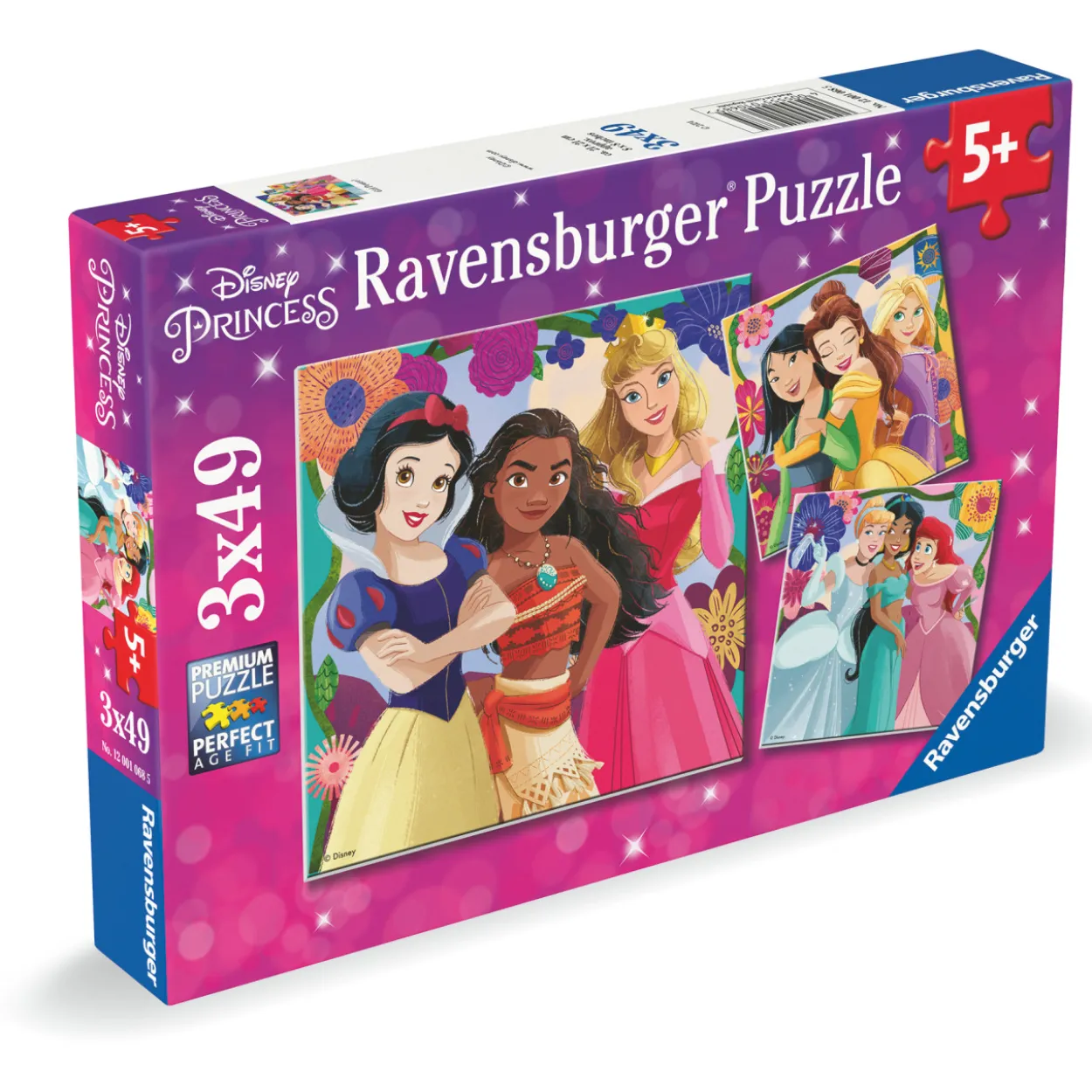 Palapeli Ravensburger 3 x 49 palaa Disney Princess