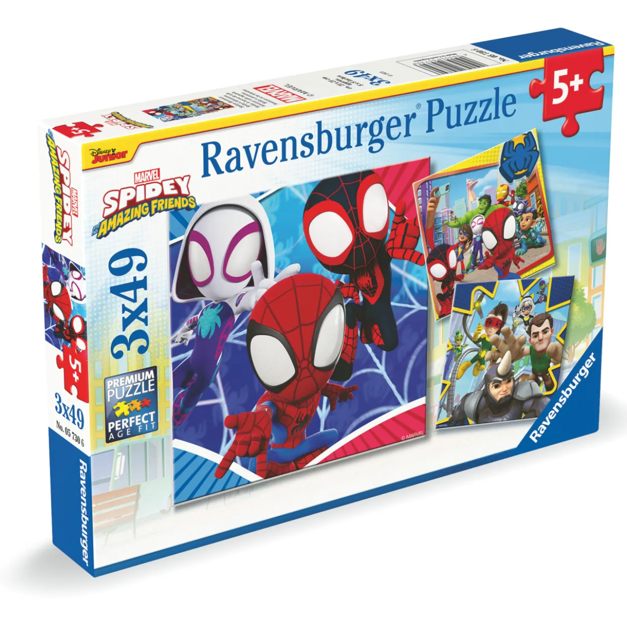 Palapeli Ravensburger 3 x 49 palaa Spidey's Adventures