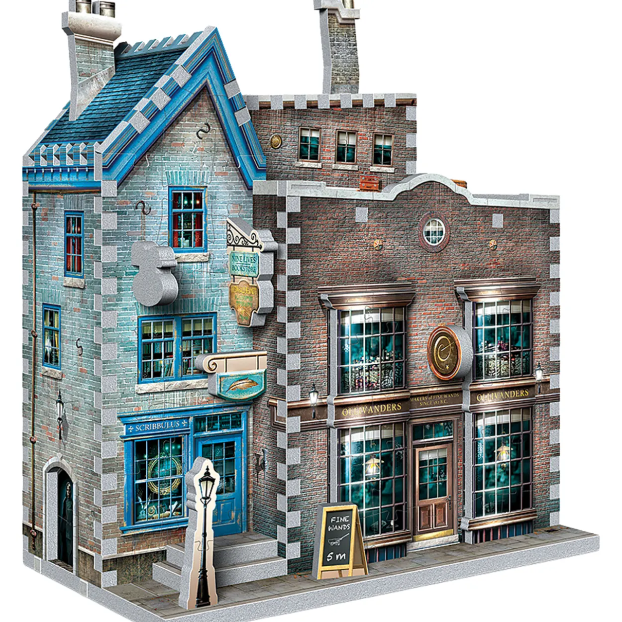 Palapeli Wrebbit 3D Ollivander's Wand Shop & Scribbulus 295 palaa