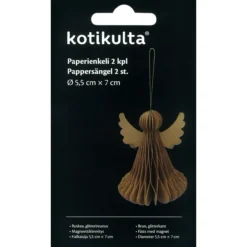 Paperienkeli Kotikulta 2 kpl 7 cm ruskea
