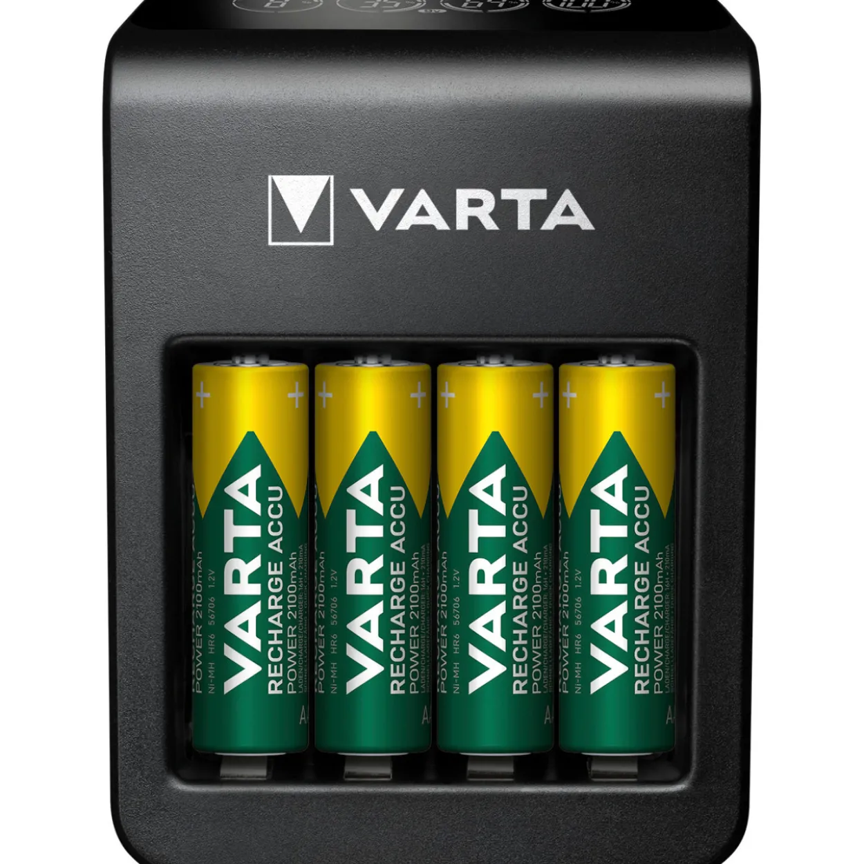 Paristolaturi Varta LCD Plug Charger+ 4 x AA 2100 mAh