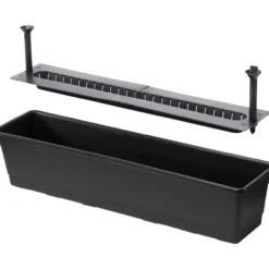Parvekelaatikko 75 cm kestokastelu musta