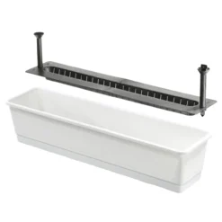 Parvekelaatikko 75 cm kestokastelu valk