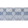Pehmomatto Kotikulta 65 x 150 cm kaakeli sininen