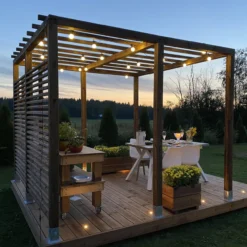 Pergola Patio Terassit 3x3m, kestopuu