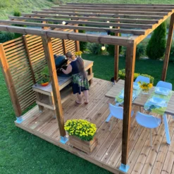 Pergola Patio Terassit 3x3m, kestopuu