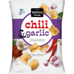 Perunasnack Weekend Snacks 180 g Chili & Garlic 180g