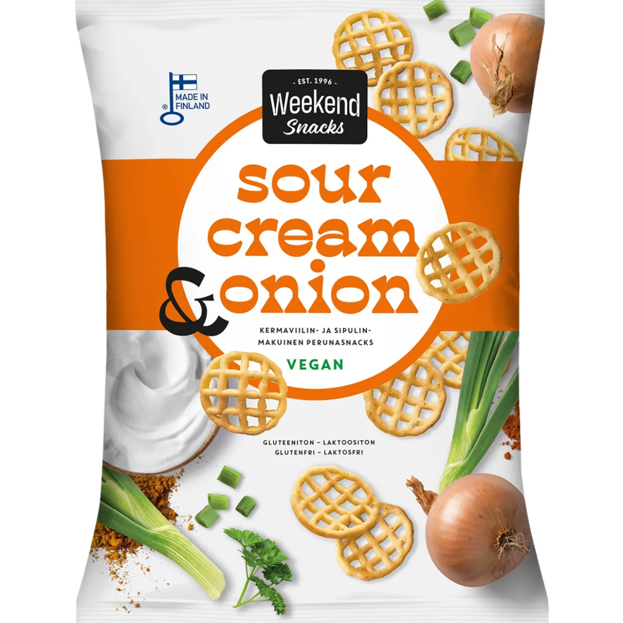Perunasnack Weekend Snacks 180 g Sour Cream & Onion