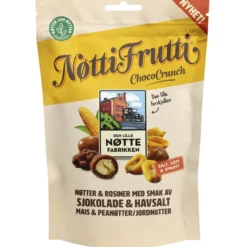 Pähkinä-hedelmäsekoitus Den Lille Nøttefabrikken 160 g Nøtti Frutti ChocoCrunch