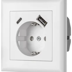 Pistorasia Fjord schuko + USB A+C