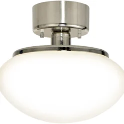Plafondi Aneta Lighting New August, hopea/valkoinen