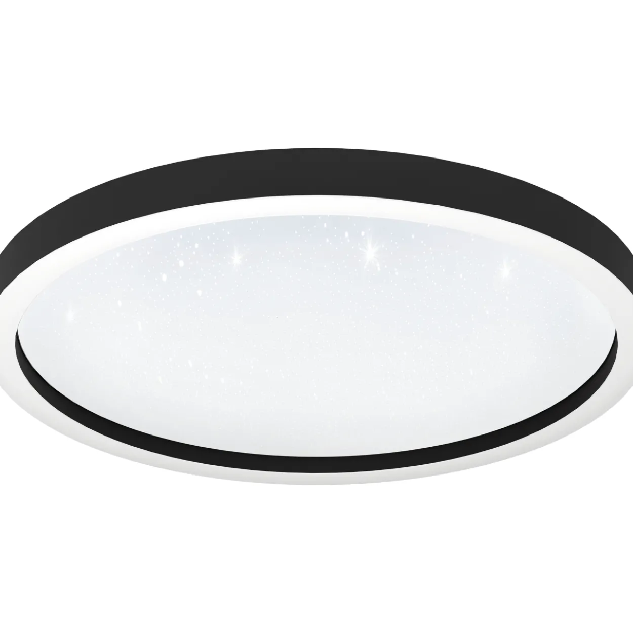 Plafondi EGLO connect.z Montemorelos-z led 34,5W Ø57cm musta/valkoinen, kristalliefekti
