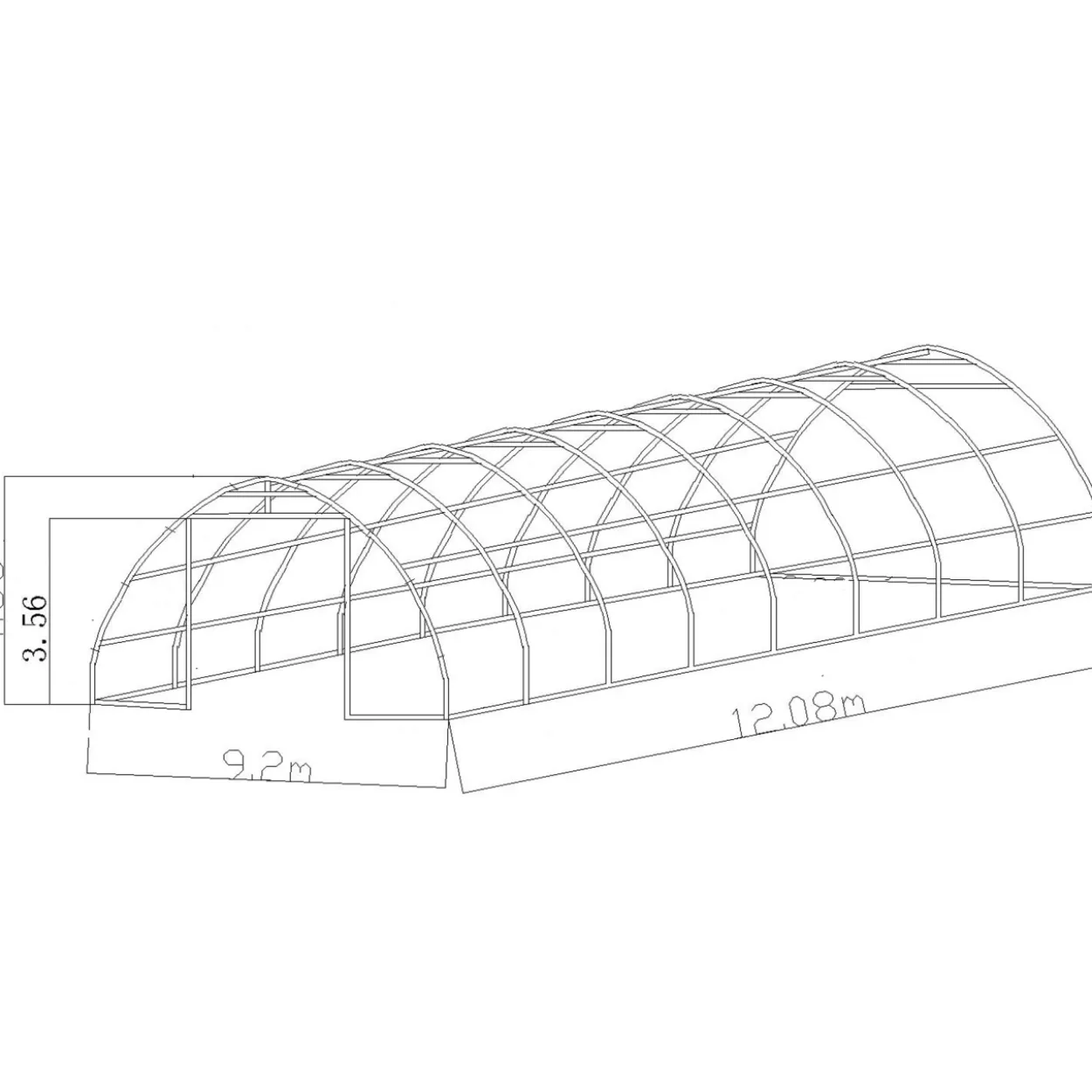 Pressuhalli Ranch 9,2 x 12 m 900 g harmaa