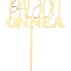 Puinen kakkukoriste Confetti mini Paljon Onnea