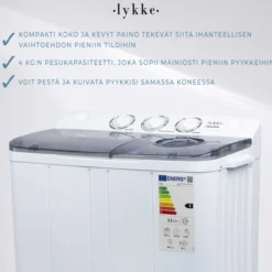 Pulsaattoripesukone Lykke Pro 2000