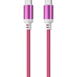 Punottu kaapeli Mobia USB-C, USB-C 30 W punainen, 2 m