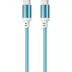 Punottu kaapeli Mobia USB-C, USB-C 30 W sininen, 2 m