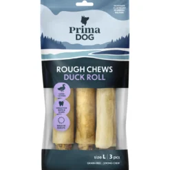 Puruluu PrimaDog 3 kpl 225 g Rough Chews ankkarulla L