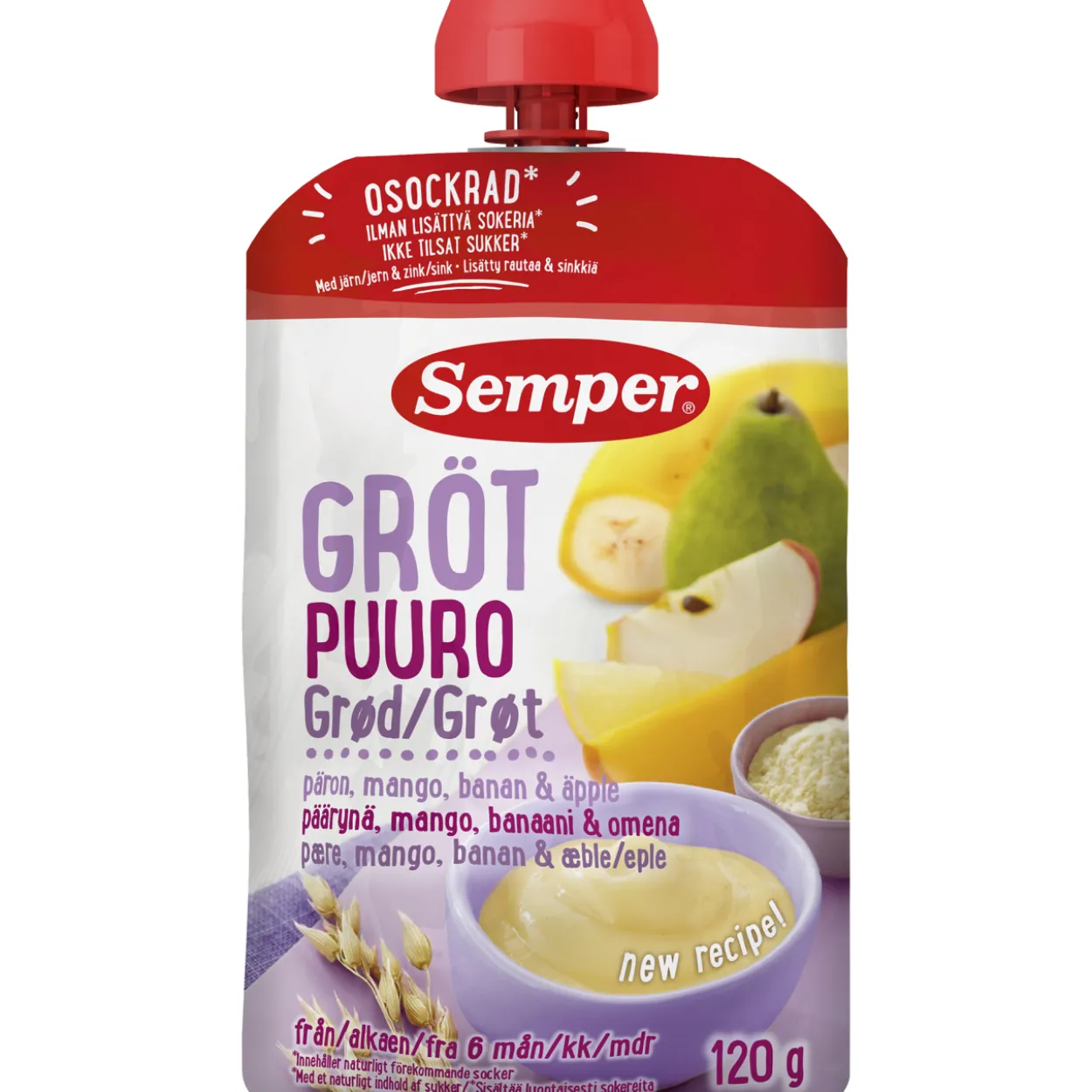 Puuro Semper 120 g päärynä-mango 6 kk