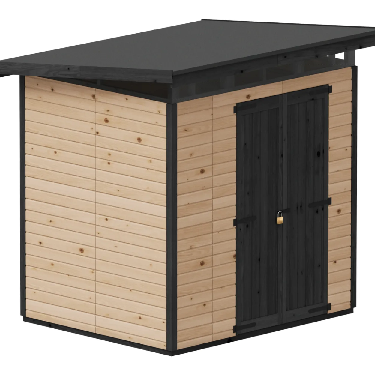 Puutarhavaja Upyard Strongbox L, 203 x 163 x 225 cm, ruskea/musta