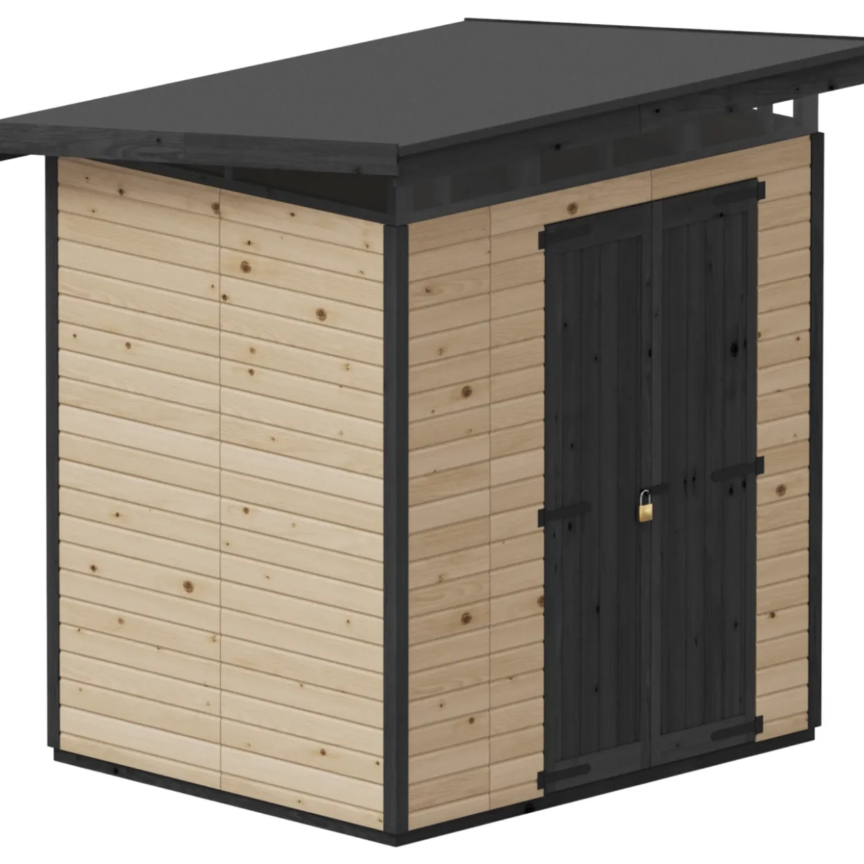 Puutarhavaja Upyard Strongbox L, 203 x 163 x 225 cm, ruskea/musta