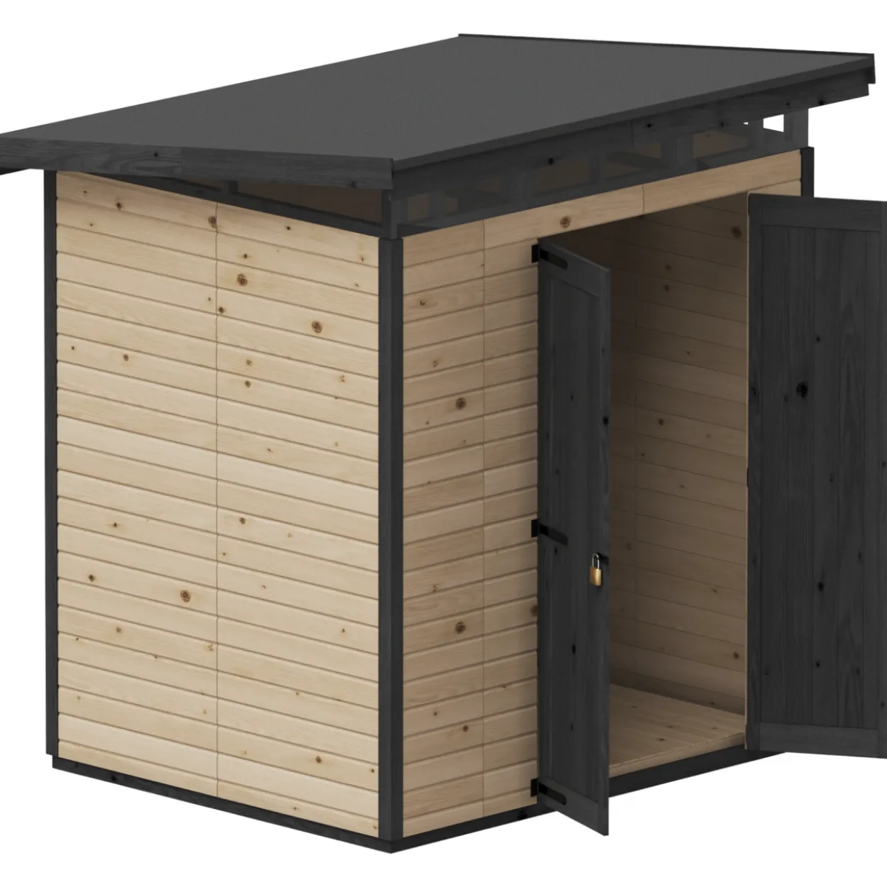 Puutarhavaja Upyard Strongbox L, 203 x 163 x 225 cm, ruskea/musta