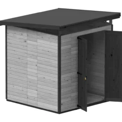 Puutarhavaja Upyard Strongbox XL, 203 x 203 x 230 cm, harmaa/musta