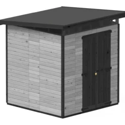 Puutarhavaja Upyard Strongbox XL, 203 x 203 x 230 cm, harmaa/musta