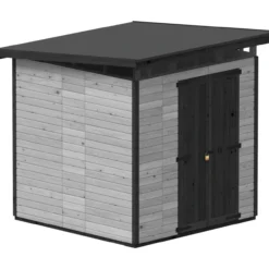 Puutarhavaja Upyard Strongbox XL, 203 x 203 x 230 cm, harmaa/musta