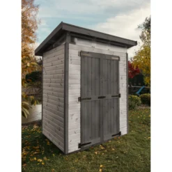 Puutarhavaja Upyard Strongbox M, 163 x 127 x 222 cm, harmaa/musta