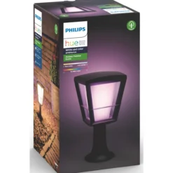 Pylväsvalaisin Philips Hue Econic White and Color Ambiance 15W, musta