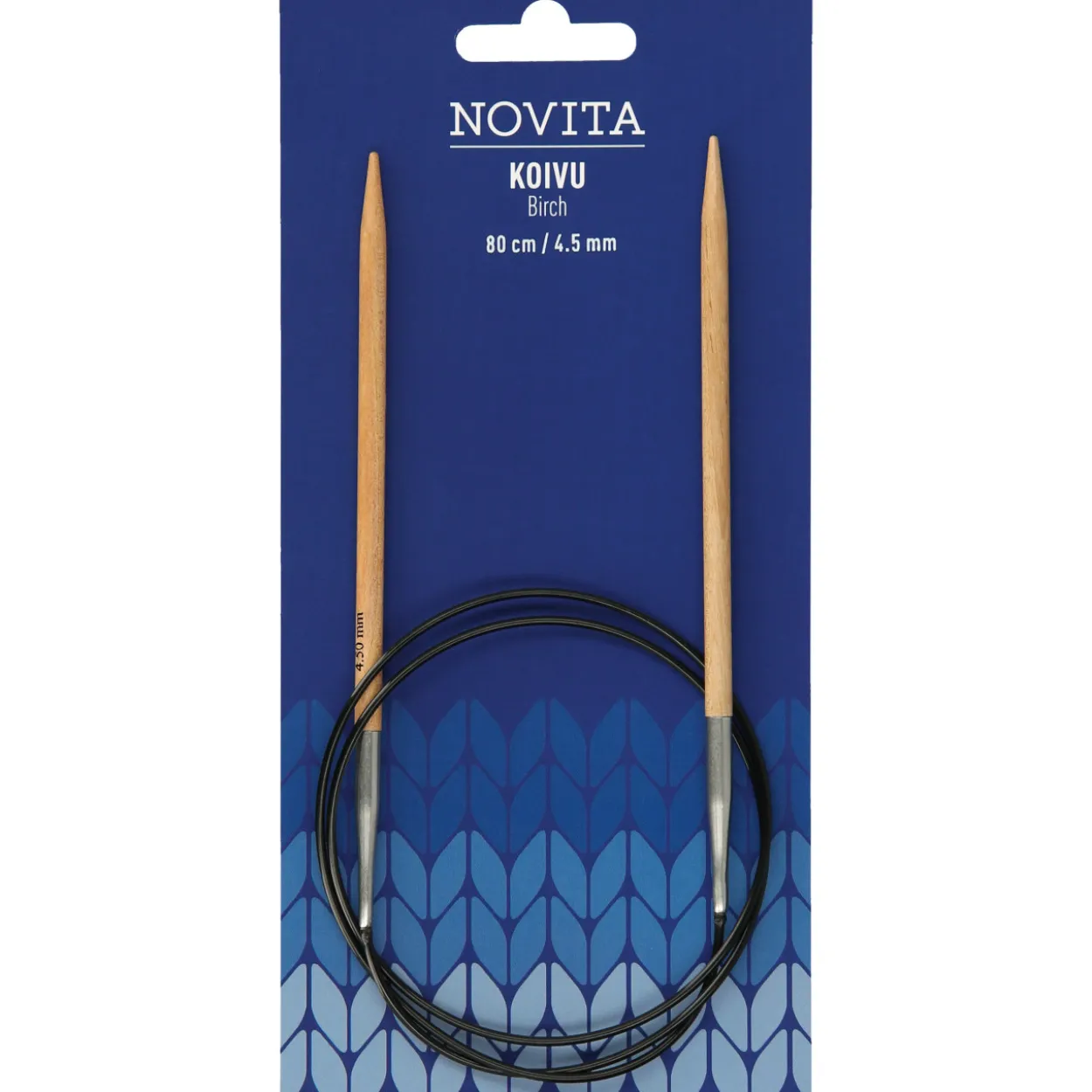 Pyöröpuikot Novita 80 cm 4,5 mm koivu