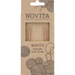 Pyöröpuikot Novita 40 cm 3,0 mm koivu
